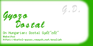 gyozo dostal business card